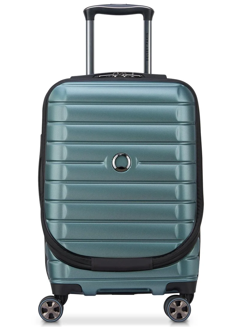 ديلسي _باريس shadow 5.0, 55 cm 4 double wheeled expandable cabin trolley case - green