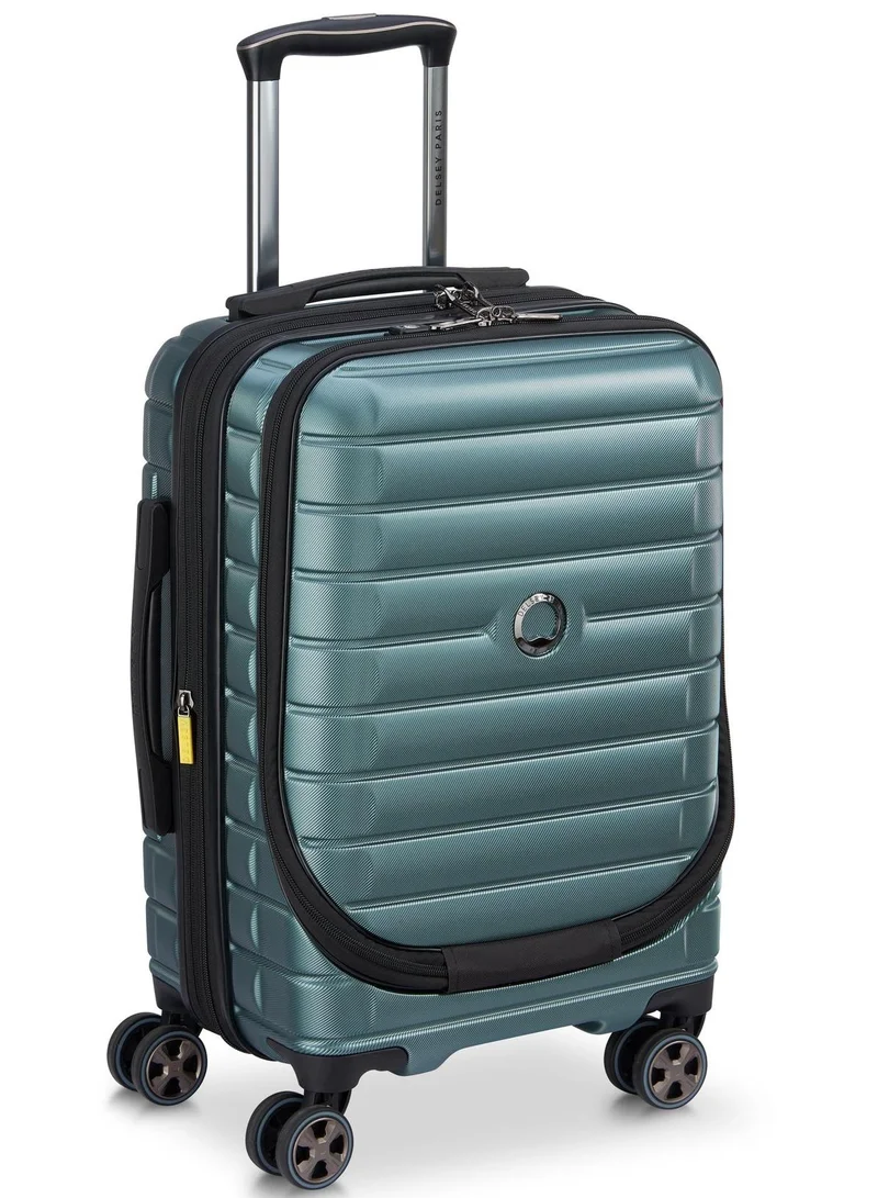 ديلسي _باريس shadow 5.0, 55 cm 4 double wheeled expandable cabin trolley case - green