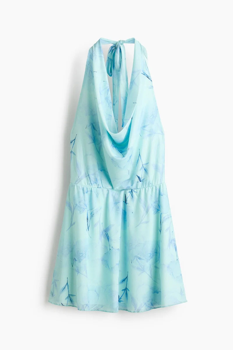 H&M Cowl-neck halterneck dress