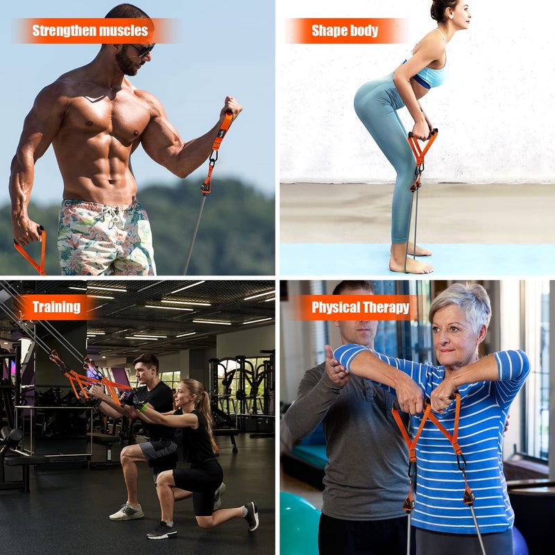 HPYGN Heavy Resistance Bands, 300LBS Exercise Bands for Working Out, Fitness Bands with Handles, Workout Bands for Men, Weight Bands Set for Muscle Training, Strength, Slim, Yoga, Home Gym Equipment - Image 3