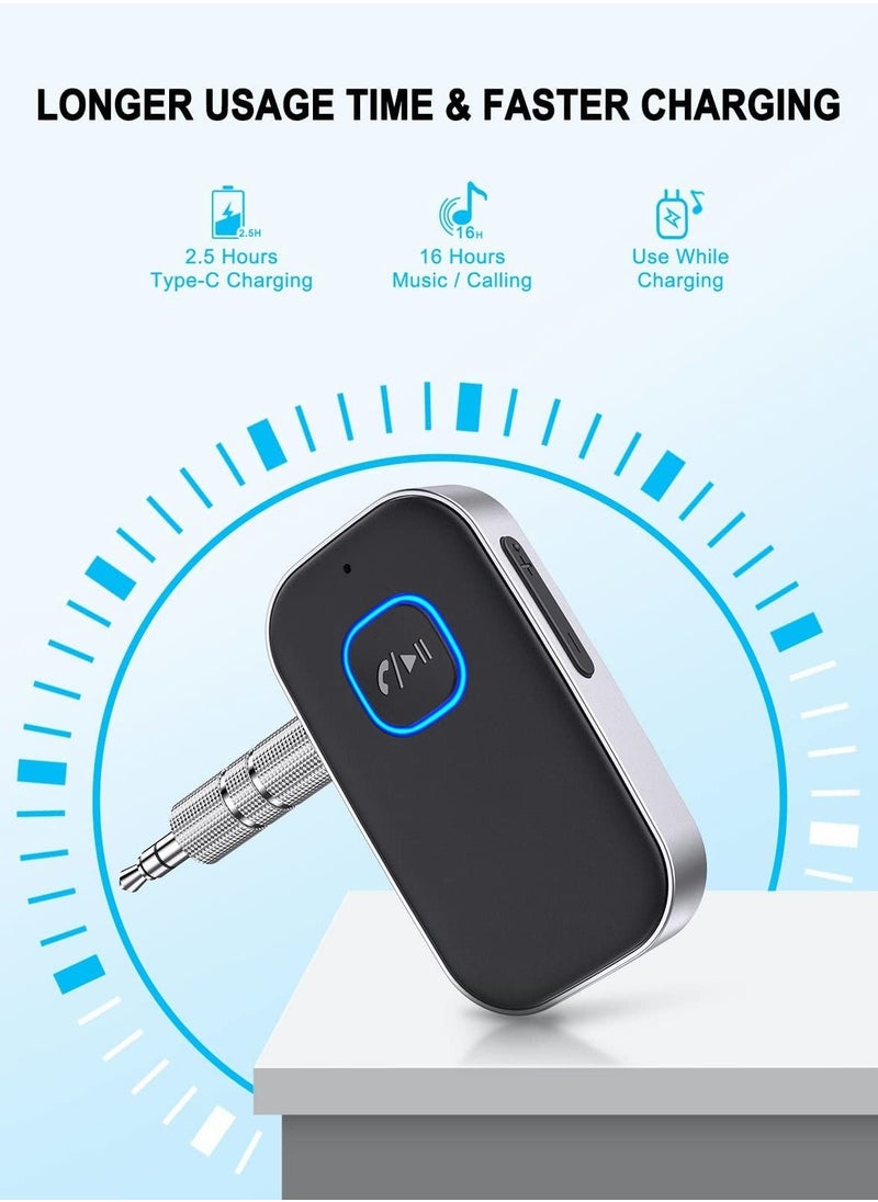 Excefore Bluetooth Aux Adapter, Car Bluetooth Receiver, Bluetooth 5.0 Noise Cancelling Bluetooth Car Adapter  - Image 4