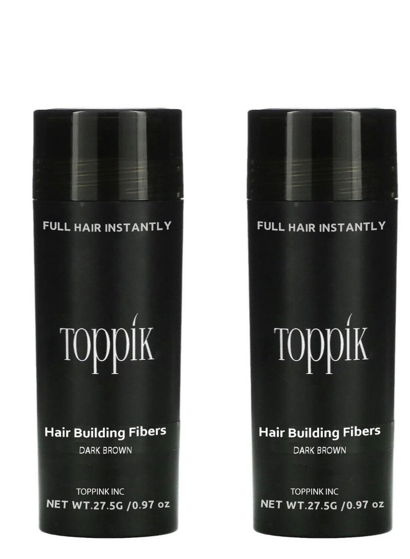 Toppik 2 PCS Hair Building Fibers DARK BRWON - Image 1