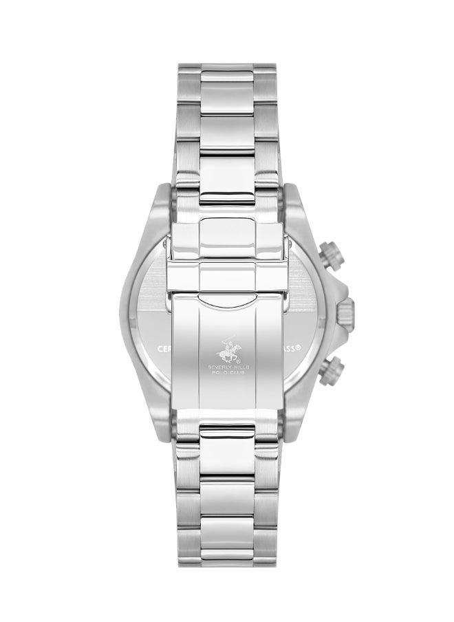 BEVERLY HILLS POLO CLUB - Polo Club Men's Watch, Multi Function Display and Metal Strap - BP3608X.330, Silver - Image 1
