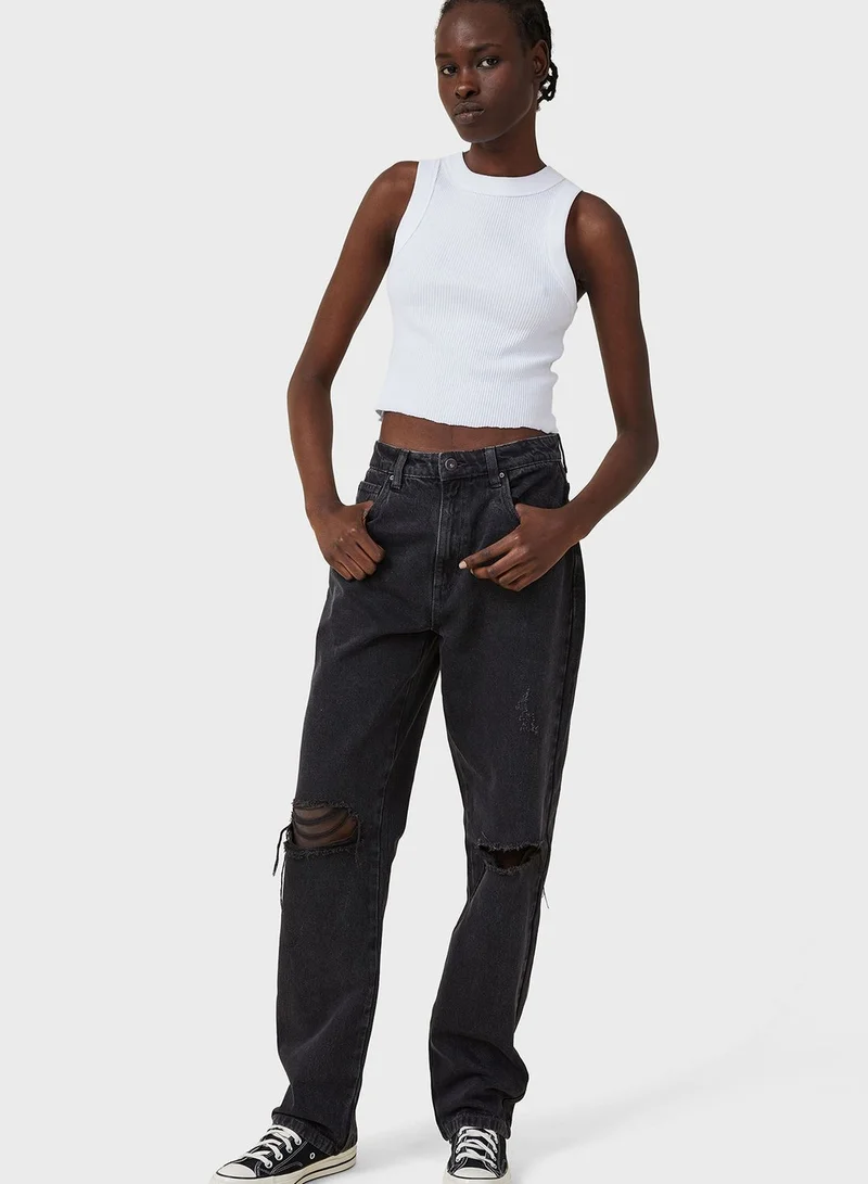 Cotton On Ripped High Waist Jeans