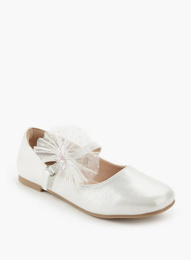 Celeste Girls Butterfly Embellished Ballerina Shoes