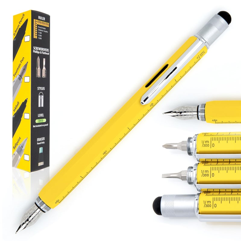 Monteverde USA One Touch Tool Pen, Fountain Pen, Yellow (MV35231),Medium - Image 1