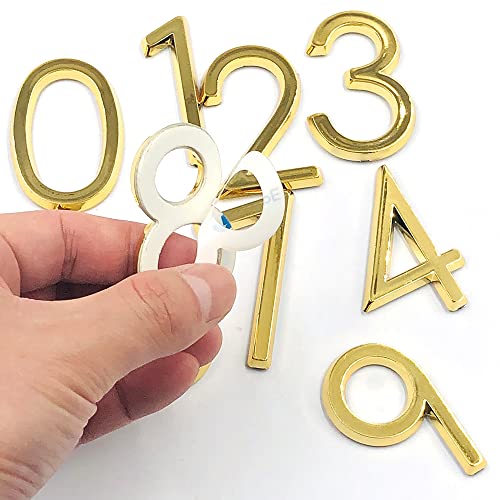 lyfLux 2 Inch Self Adhesive Mailbox Numbers 0-9, Gold House Numbers Stickers, 20 Pack Waterproof Door Address Numbers for Outdoor Mailbox, Apartment, Offices, Home Decoration - Image 2