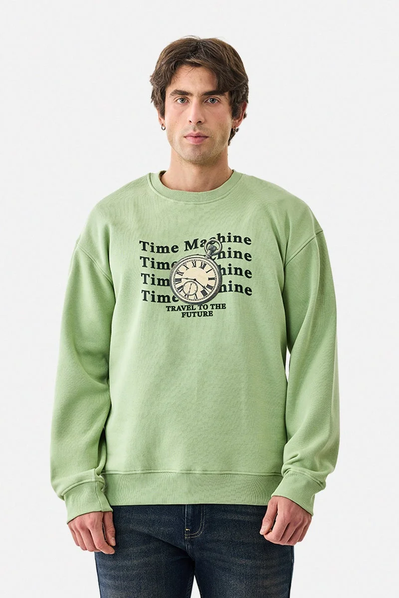 سنيتش سويت شيرت فضفاض آلة الزمن