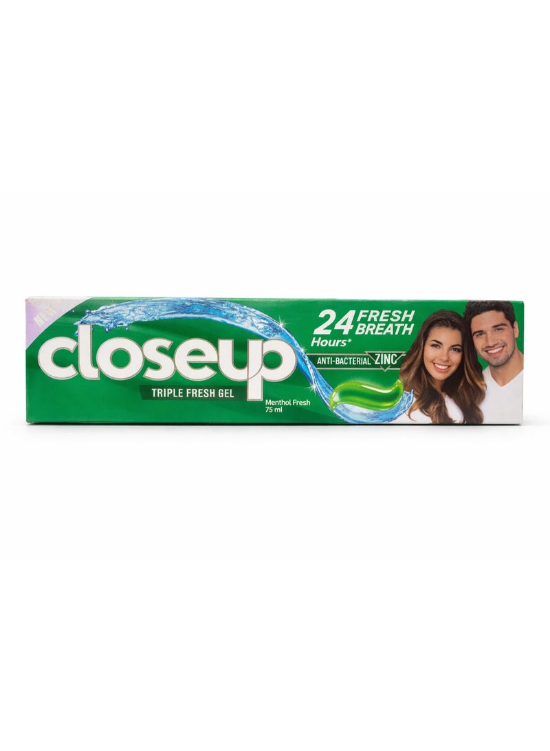 Triple Fresh Gel Toothpaste Menthol Fresh Green 75ml
