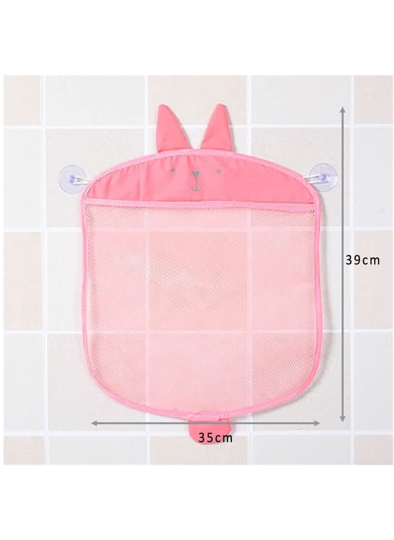 3PCS Baby Bathroom Mesh Bag for Bath Toys Kids Basket Net Cartoon Animal Shapes With Strong Suction Cup Hook