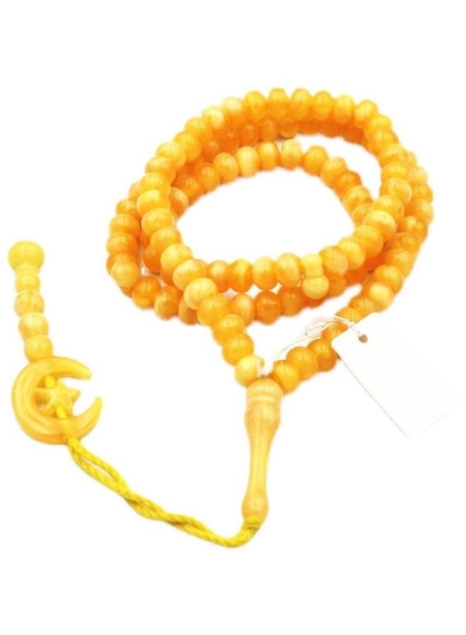 NIBEMINENT 99 Muslim Prayer Beads Orange/8mm 