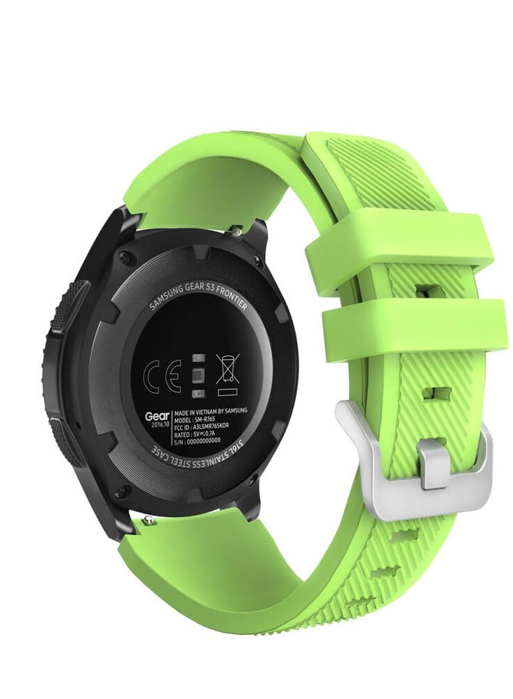 Silicone Replacement Sports  Strap Band For Samsung Gear S3 Classic Light Green - Image 1