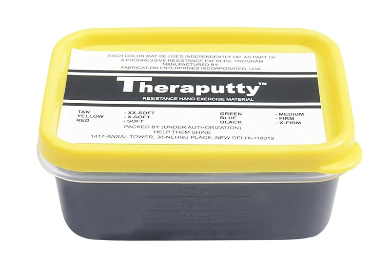 Help Them Shine THERAPY PUTTY Exercise Material -Black/X-Firm (100 gm) (packaging may vary) - Image 1