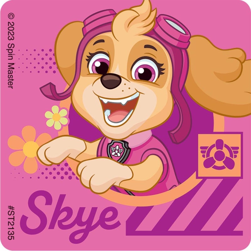 SmileMakers PAW Patrol Signature Stickers, Multicolor, Paper, 2.5 Inches, Square Shape, 100 Count, Made in USA - Image 5