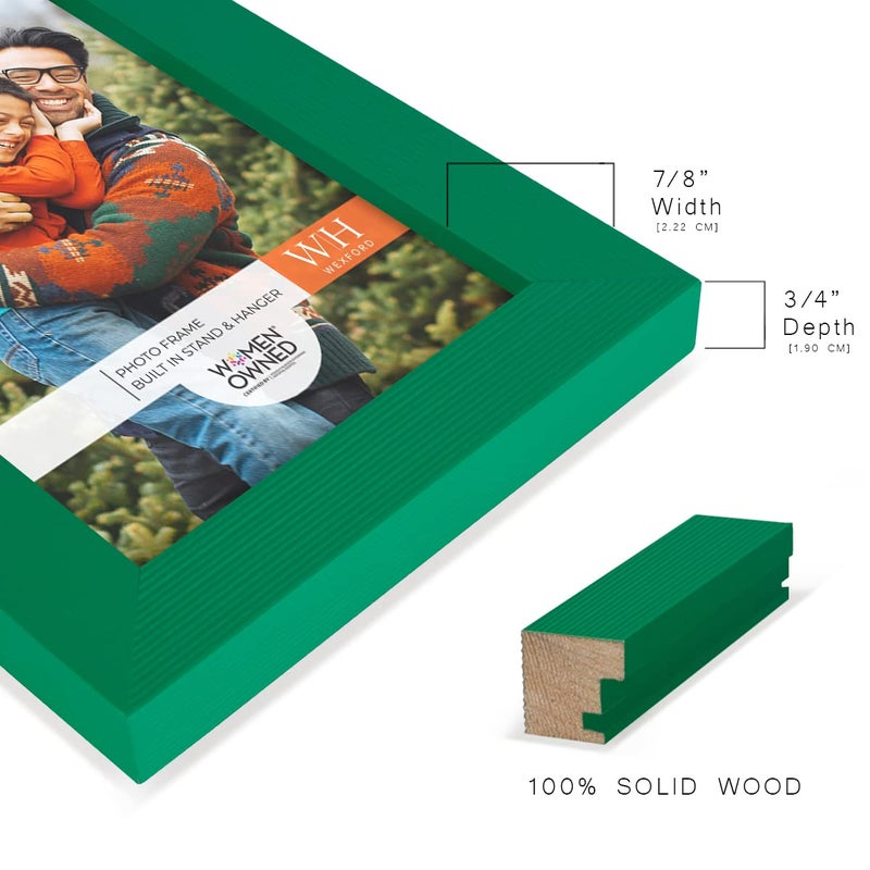 Renditions Gallery 3.5x5 inch Picture Frame Set of 2 High-end Modern Style  Made of Solid Wood and High Definition Glass Ready for Wall and Tabletop Photo Display  Green Frame - Image 4