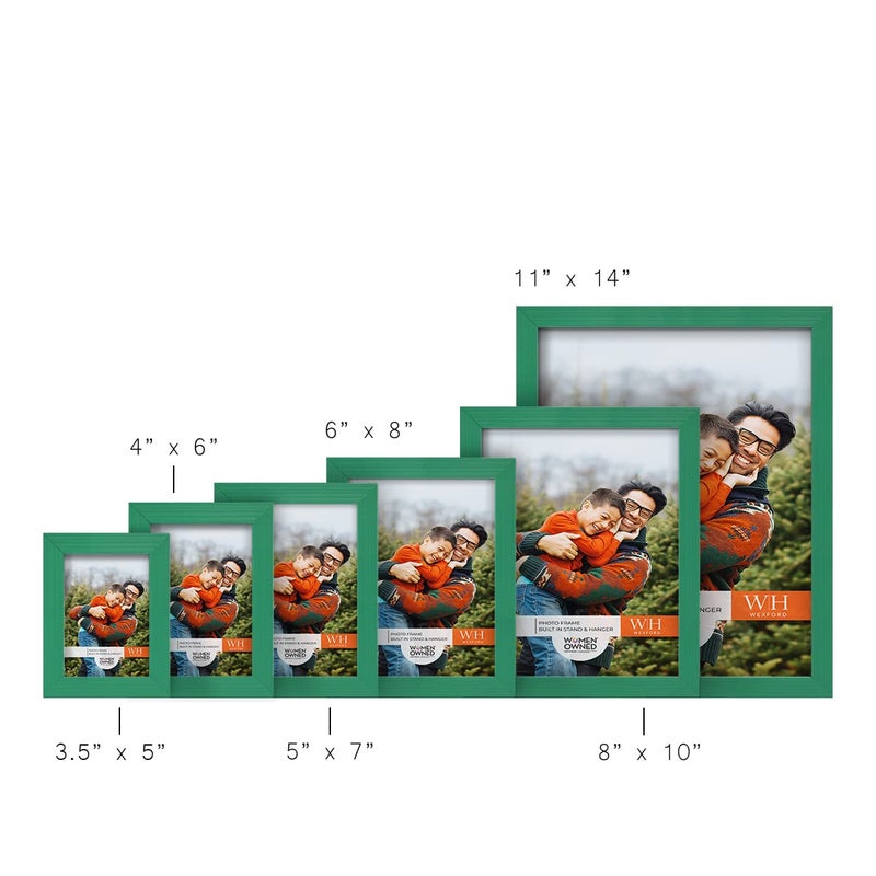 Renditions Gallery 3.5x5 inch Picture Frame Set of 2 High-end Modern Style  Made of Solid Wood and High Definition Glass Ready for Wall and Tabletop Photo Display  Green Frame - Image 5
