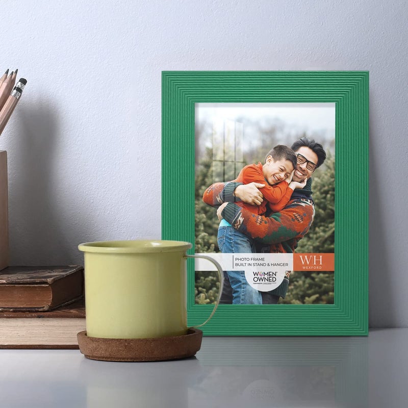 Renditions Gallery 3.5x5 inch Picture Frame Set of 2 High-end Modern Style  Made of Solid Wood and High Definition Glass Ready for Wall and Tabletop Photo Display  Green Frame - Image 2