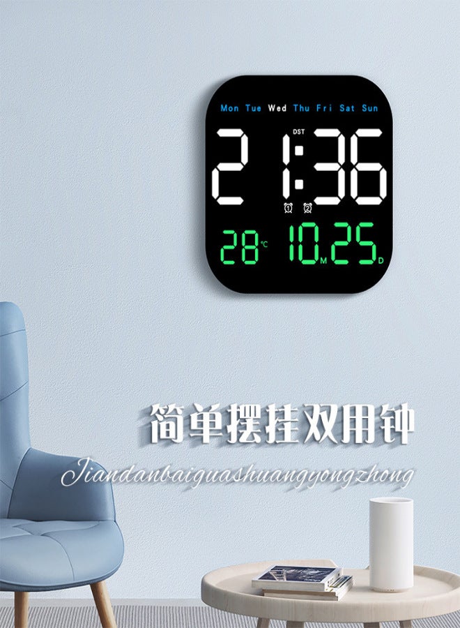 Multifunctional clock LED electronic clock living room fresh wall clock can be hung or stood dual-purpose clock - Image 3