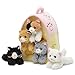 Unipak Plush Cat House with Cats  Five 5 Stuffed Animal Cats in Play Kitten House Carrying Case - Image 3