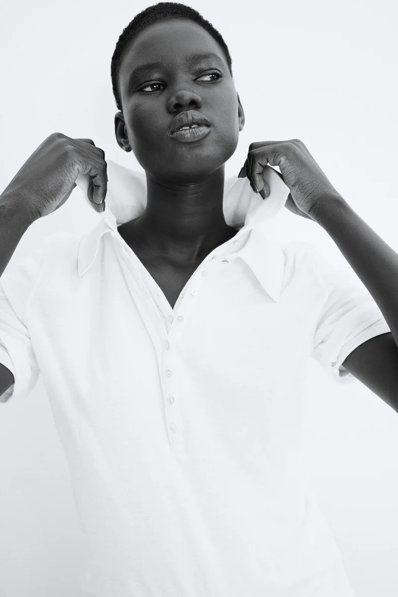 اتش اند ام تي-شيرت بولو بتصميم ضيق