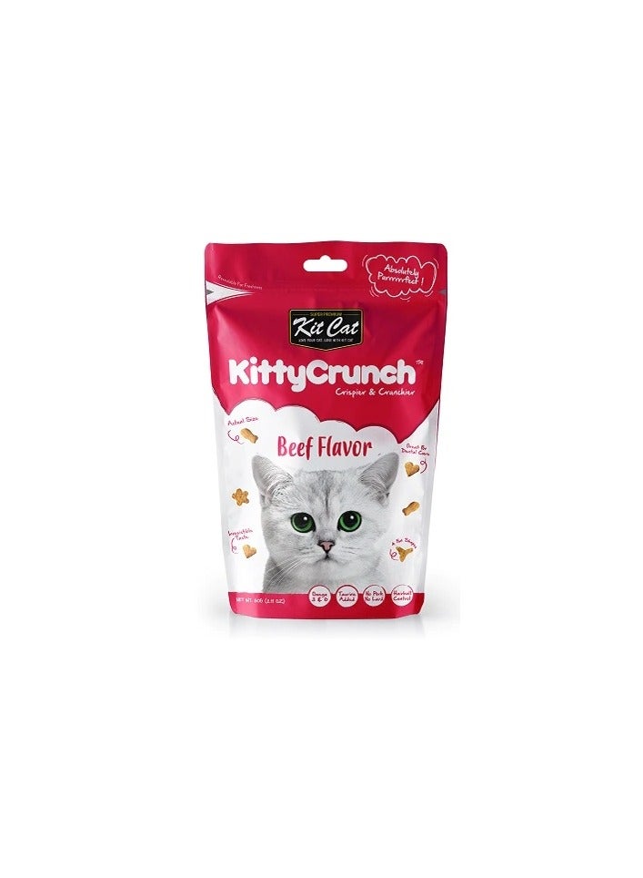 Kit Cat Kitty Crunch Beef Flavour Cat Treats 60 GM - Image 3
