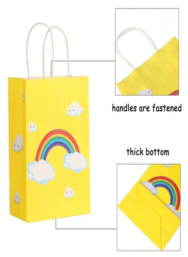 BLEWINDZ 32 Pcs Rainbow Goodie Bags with 32 Tissues - 8.7" Small Gift Bags with Handles for Kids Birthday Party Favors, Baby Showers and Party Supplies - Image 4