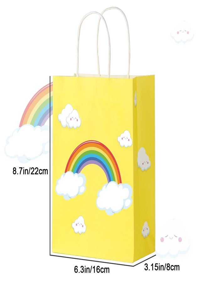 BLEWINDZ 32 Pcs Rainbow Goodie Bags with 32 Tissues - 8.7" Small Gift Bags with Handles for Kids Birthday Party Favors, Baby Showers and Party Supplies - Image 2