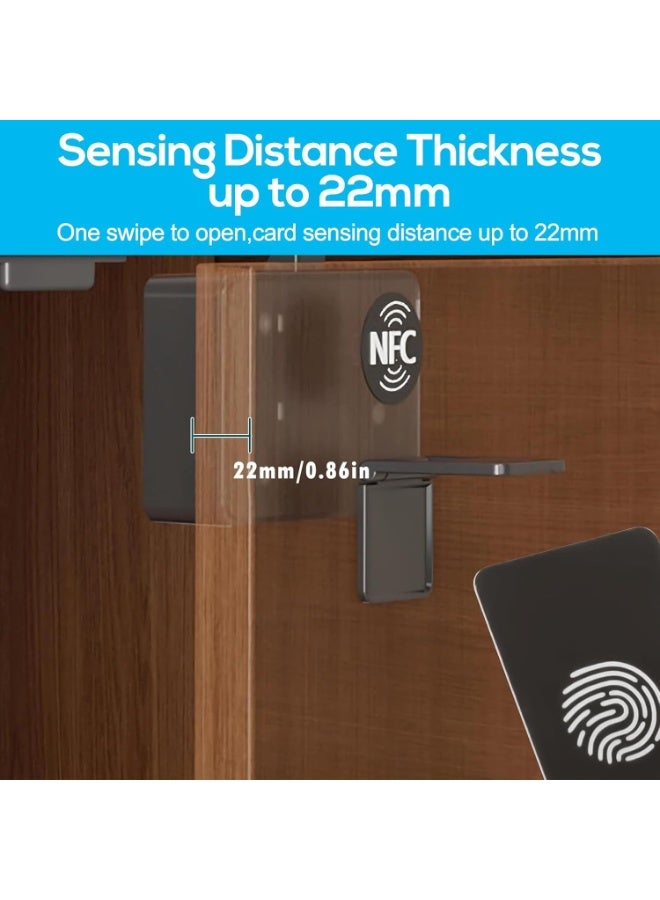 Upgraded smart locker locks and hidden keyless electric drawer locks, hidden NFC locks with no drilling required, electronic child safety locks for drinks cabinets, cupboards, drawers and desks (mob - Image 4