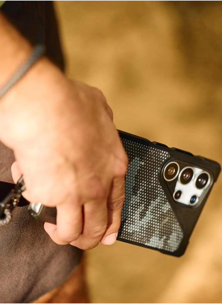 Urban Armor Gear UAG Metropolis LT [MagSafe] Samsung Galaxy S25 ULTRA Case Cover [18 Feet Drop tested] - Micro Hex Camo Graphite  - Image 4