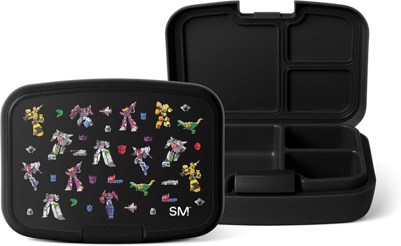 Simple Modern Transformers Porter Bento Lunch Box | BPA Free, Leakproof, Dishwasher Safe | Lunch Container for Girls, Boys, Toddlers, Kids | 3 Compartments, Transformers Block Nation - Image 1