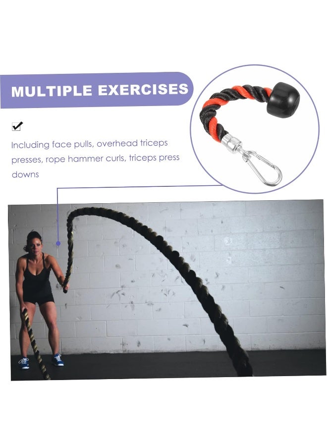 BESPORTBLE Single End Rope Cable Attachments Hands Pull Rope Triceps Building Rope Tricep Training Rope Biceps Pull Rope Heavy Duty Tricep Rope Double Head Fitness Accessories Nylon - Image 3