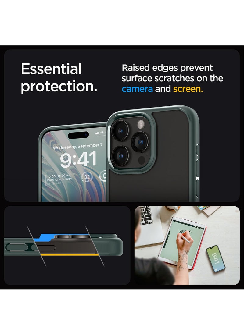 Spigen - Ultra Hybrid for iPhone 15 Pro MAX Case Cover - Abyss Green - Image 1
