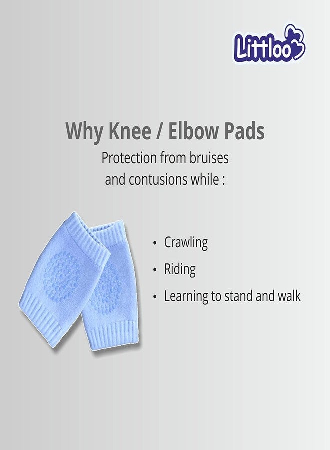 ليتلو جوارب ركبة وجوارب زحف للأطفال من ليتلو (عبوة من قطعتين) وسادات حماية للركبة والمرفق مانعة للانزلاق، مطاط قطني ناعم لتوفير الراحة وحماية الركبة (رمادي) - Image 5
