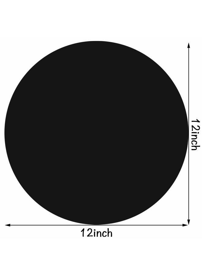 ONE250 12" Inch Silicone Microwave Multi-Mat, Non-Stick Heat Resistant Oven Mat Microwave Trivet Mat - 2 Pack Black - Image 2