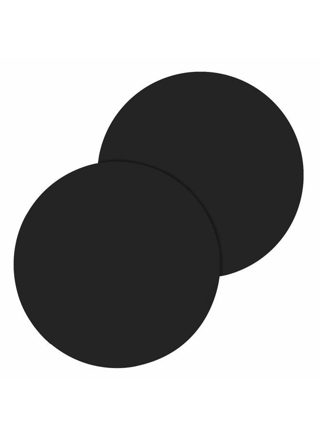 ONE250 12" Inch Silicone Microwave Multi-Mat, Non-Stick Heat Resistant Oven Mat Microwave Trivet Mat - 2 Pack Black - Image 1
