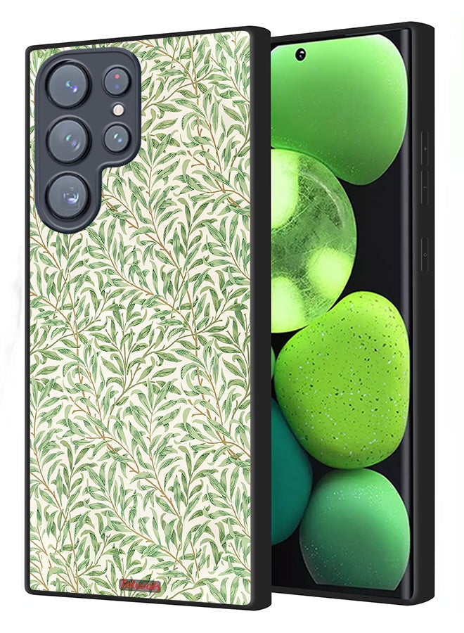 Tolwak Samsung Galaxy S22 Ultra 5G Protective Case Cover Willow Bough Famous Pattern - Image 1
