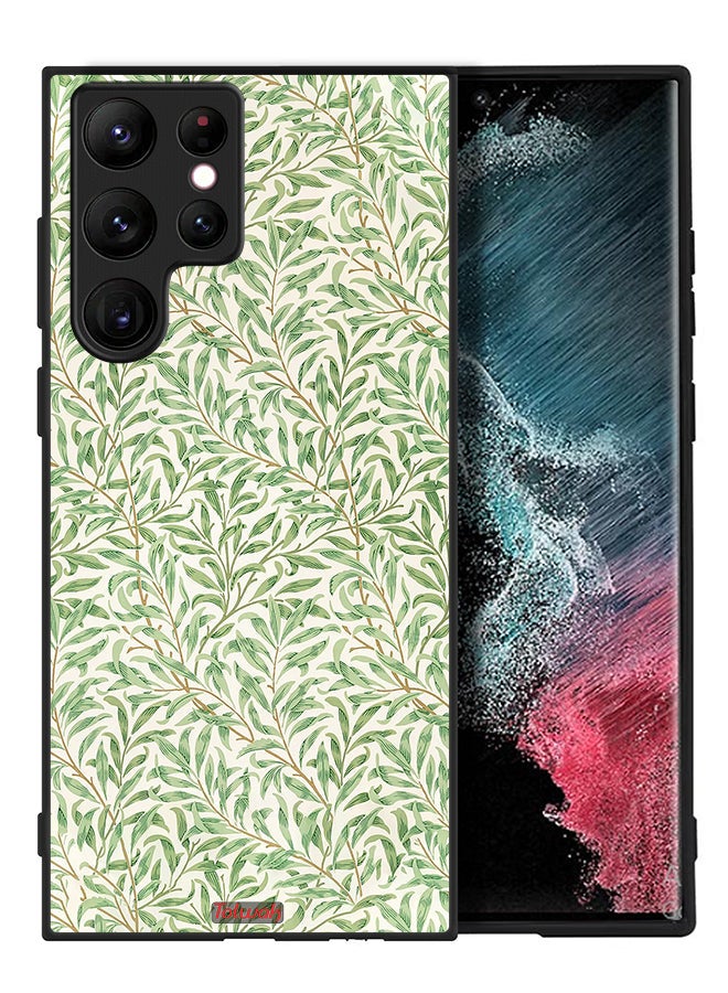 Tolwak Samsung Galaxy S22 Ultra 5G Protective Case Cover Willow Bough Famous Pattern - Image 2