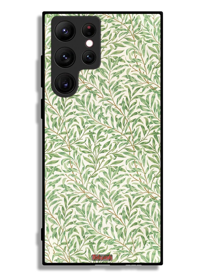 Tolwak Samsung Galaxy S22 Ultra 5G Protective Case Cover Willow Bough Famous Pattern - Image 3
