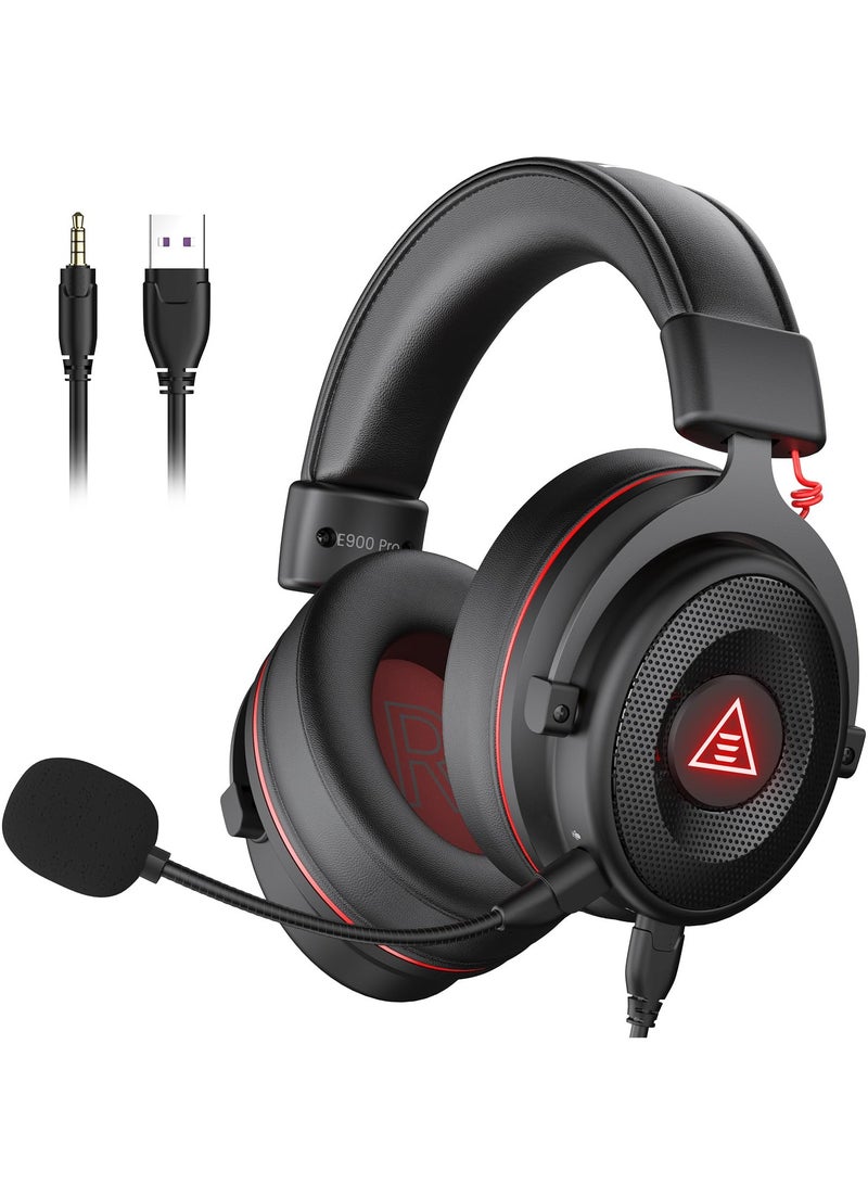 EKSA E900 Pro USB Gaming Headset  7.1 Surround Sound With Microphone for PC PS4/PS5, Xbox One, Laptop - Image 1