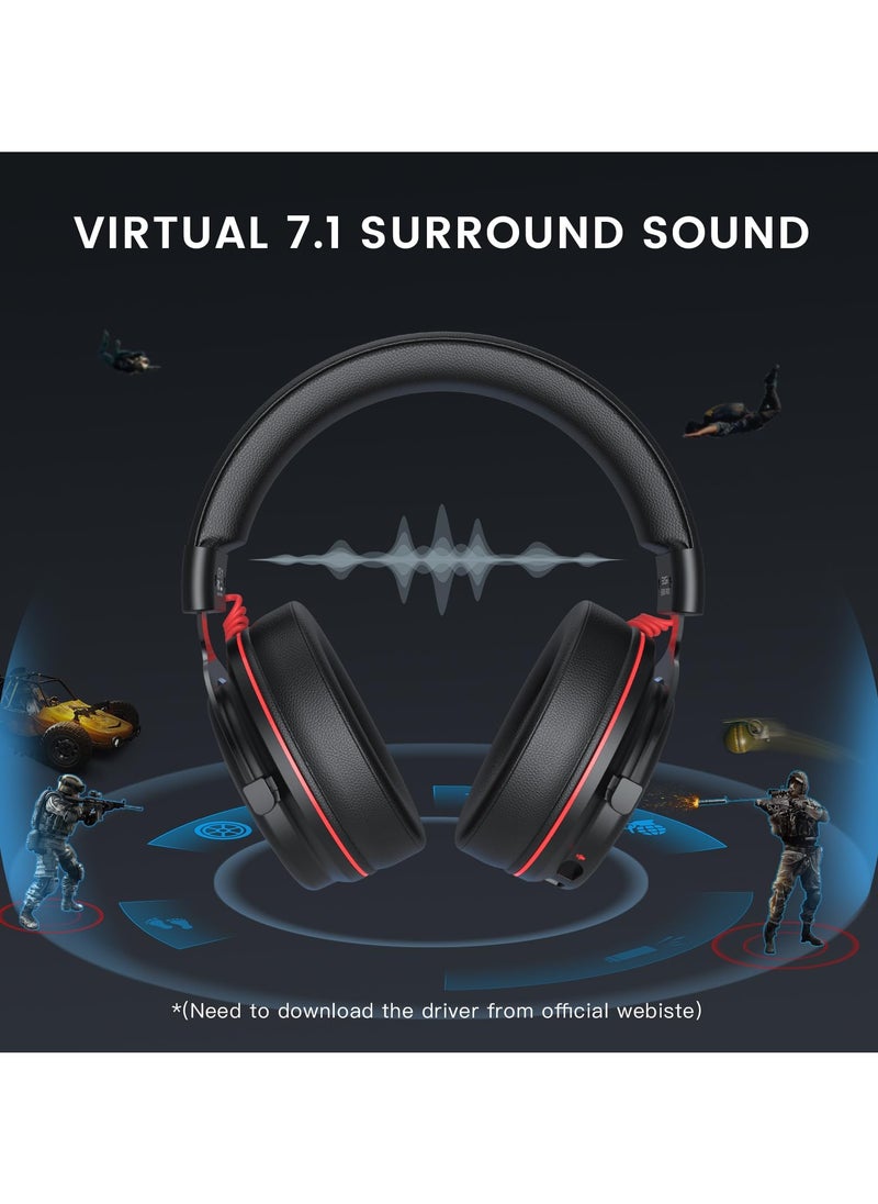 EKSA - EKSA E900 Pro USB Gaming Headset  7.1 Surround Sound With Microphone for PC PS4/PS5, Xbox One, Laptop - Image 1