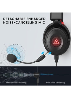 EKSA EKSA E900 Pro USB Gaming Headset  7.1 Surround Sound With Microphone for PC PS4/PS5, Xbox One, Laptop  - Image 5