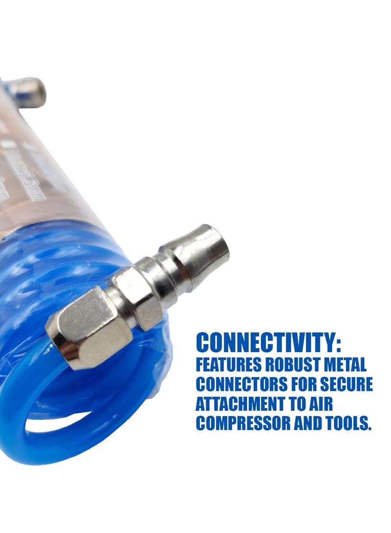 Generic Polyurethane PU Air Compressor Hose 8mm X 5mm - Flexible Spiral Pneumatic Pipe for Tools  - Image 4