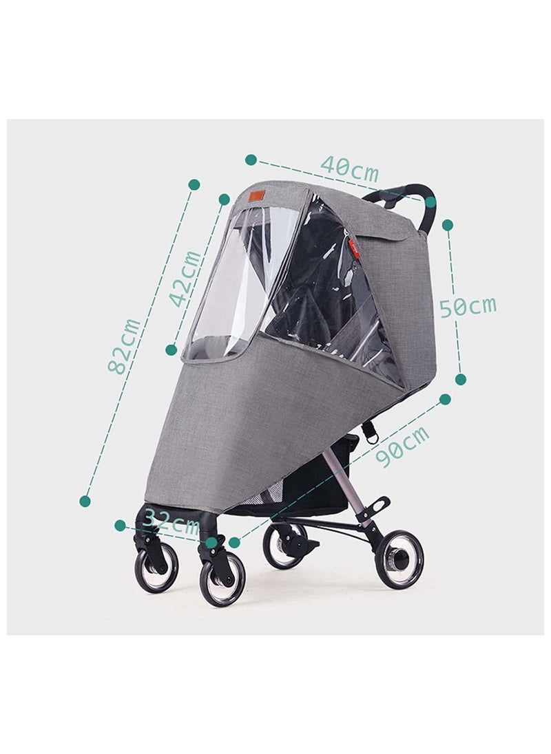SYOSI - Stroller Rain Cover Universal Weather Shield for Pushchair Stroller Buggy Pram Pushchair Rain Cover with Zip Rain Cover for Pram Baby Travel Weather Shield Fit Most Strollers - Image 1