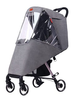 Stroller Rain Cover Universal Weather Shield for Pushchair Stroller Buggy Pram Pushchair Rain Cover with Zip Rain Cover for Pram Baby Travel Weather Shield Fit Most Strollers