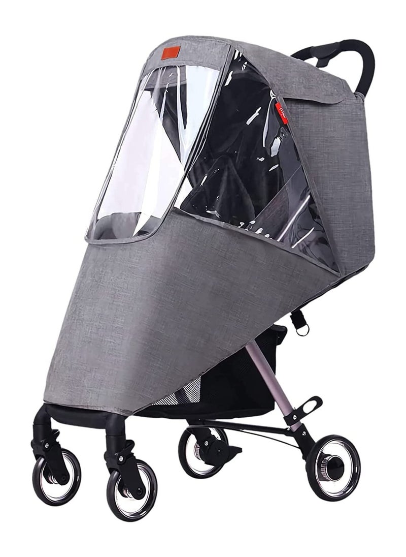 SYOSI Stroller Rain Cover Universal Weather Shield for Pushchair Stroller Buggy Pram Pushchair Rain Cover with Zip Rain Cover for Pram Baby Travel Weather Shield Fit Most Strollers  - Image 1
