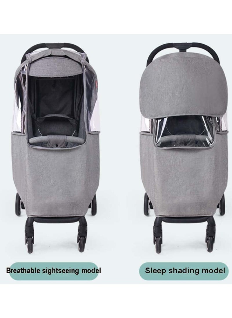 SYOSI Stroller Rain Cover Universal Weather Shield for Pushchair Stroller Buggy Pram Pushchair Rain Cover with Zip Rain Cover for Pram Baby Travel Weather Shield Fit Most Strollers  - Image 5
