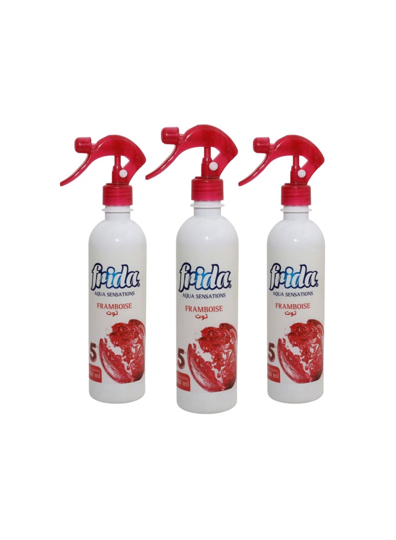 Frida Aqua Sensations Berry Fragrance Air Freshener Spray - 460ml - 3 Pieces