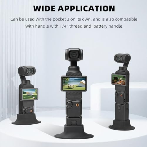 BRDRC Pocket 3 4 Stand Base Mount Desktop Support Bracket Stable NonSlip Support Expansion Adapter for DJI Osmo Pocket 3 4 Creator Combo Handle Accessories - Image 3