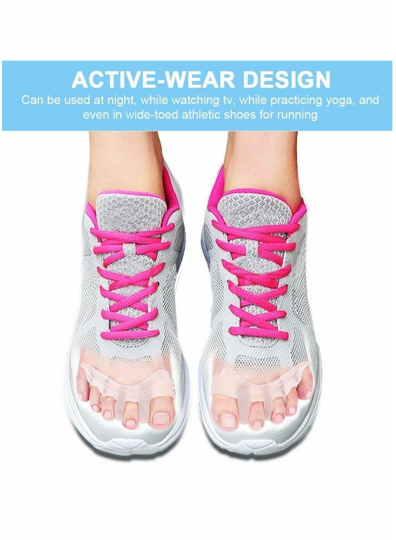 Gel Silicone Toe Separators for Hammer Toe and Bunion Pain Relief, Universal Size Spacers for Day and Night Use, Ideal for Men and Women - Image 2