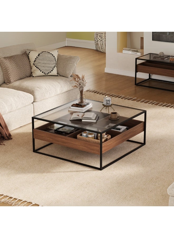 Baytonia Sosal Coffee Table 100 cm - Brown and Black - Image 5